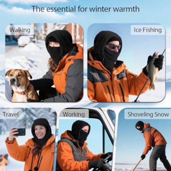 Thermal Fleece Balaclava Ski Mask 3-in-1 Adjustable Helmet-Compatible main image 7